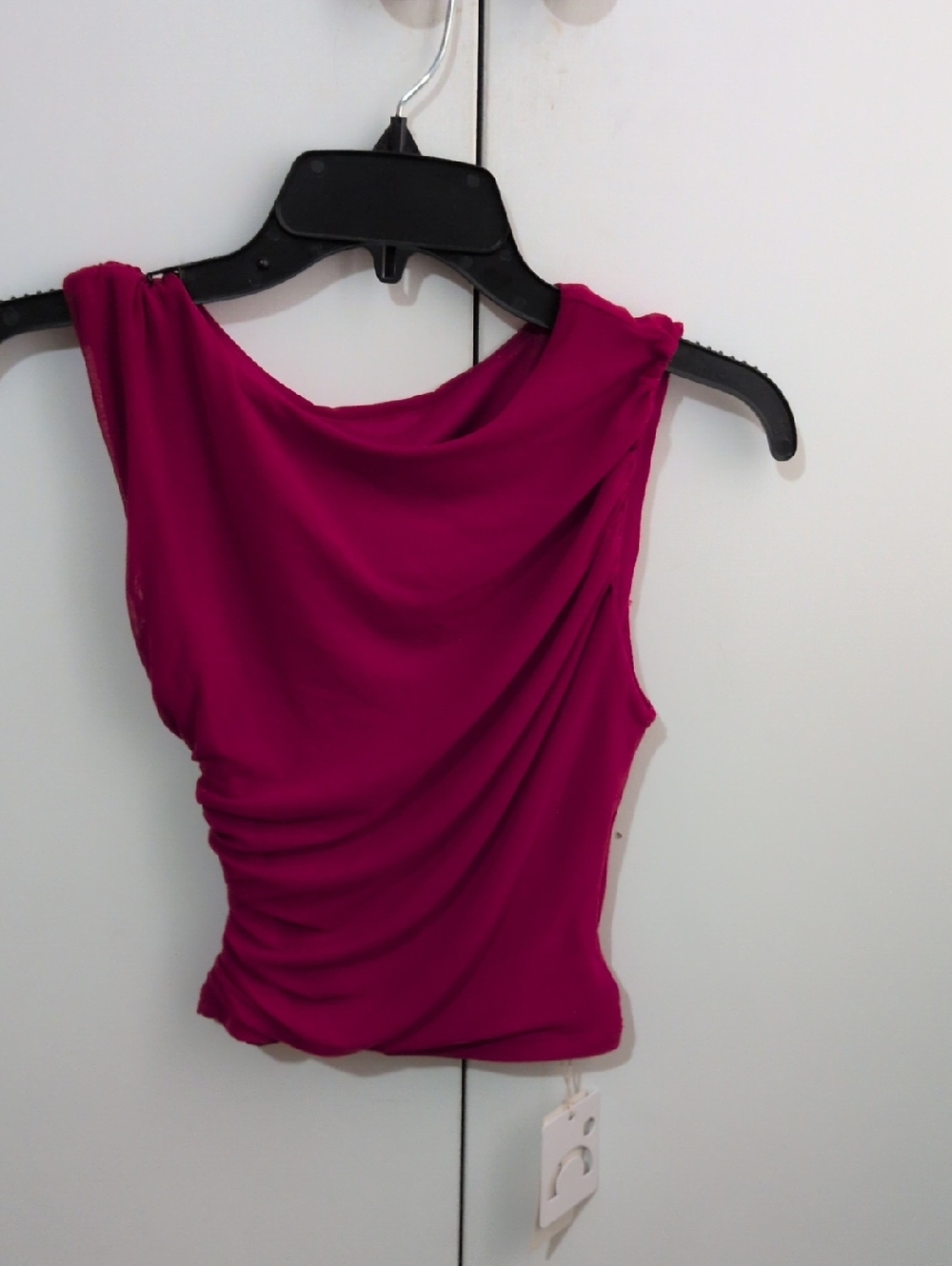 Commense Draped Sleeveless Camisole - Magenta
